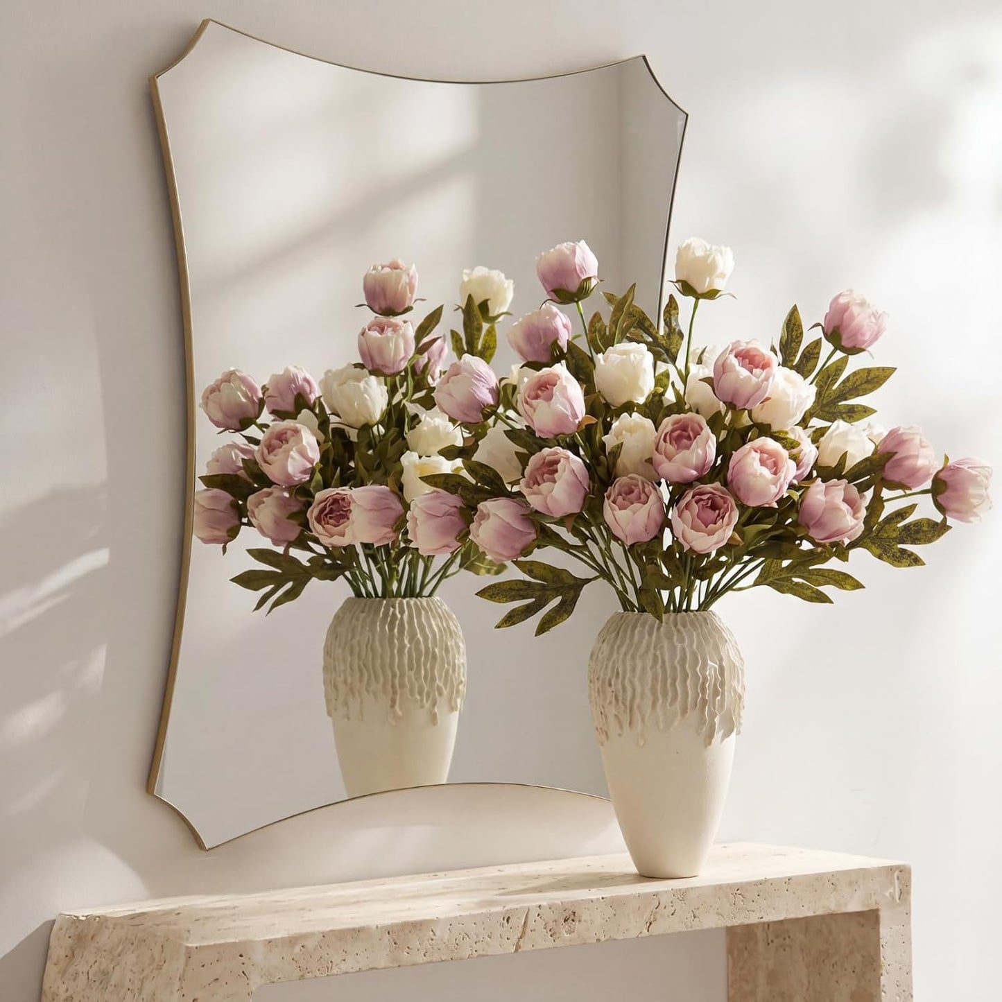 Thiccywoov Faux Silk Peony Artificial Flowers Stem for Vase,8 Pcs,Brownish | Brownish Fake Peonies Branches with Stems, for Fall Autumn Home DIY Bouquet Centerpieces Wedding Arrangements Shower Decor