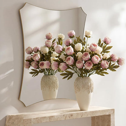 Thiccywoov Faux Silk Peony Artificial Flowers Stem for Vase,8 Pcs,Brownish | Brownish Fake Peonies Branches with Stems, for Fall Autumn Home DIY Bouquet Centerpieces Wedding Arrangements Shower Decor