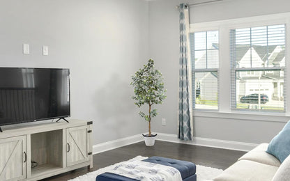 Artificial Eucalyptus Tree 6ft, Faux Plant with Basket, Fake Eucalyptus Trees with White Silver Dollar Leaves, Faux Potted Plants for Home Office Decor Indoor Outdoor