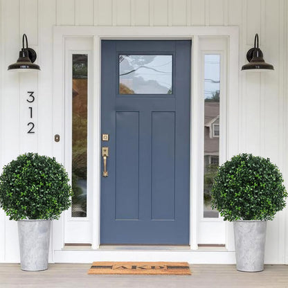 2PCS Faux Boxwood Plants Outdoor Artificial Topiary Ball Trees