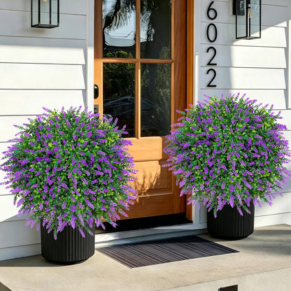2PCS Faux Boxwood Plants Outdoor Artificial Topiary Ball Trees