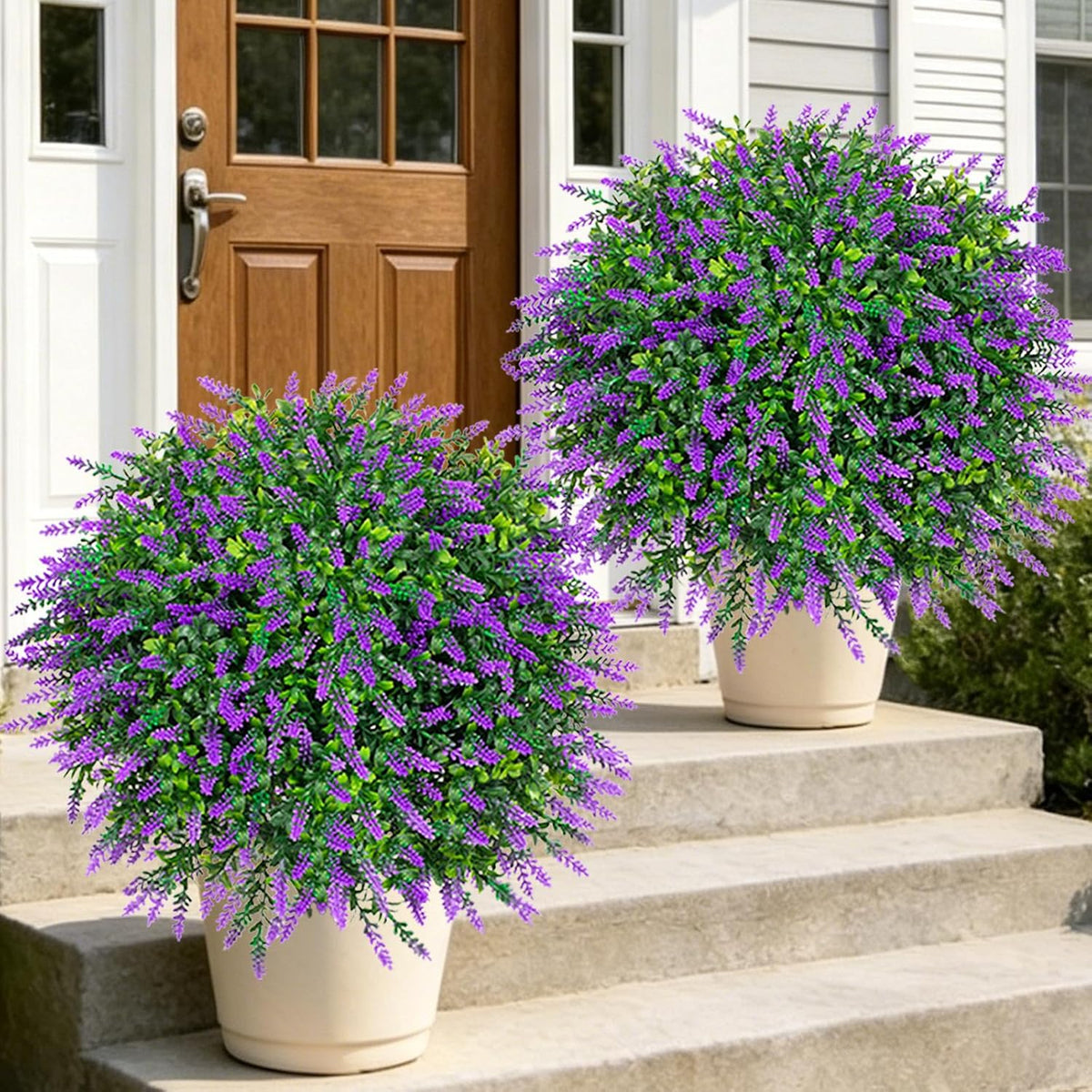 2PCS Faux Boxwood Plants Outdoor Artificial Topiary Ball Trees