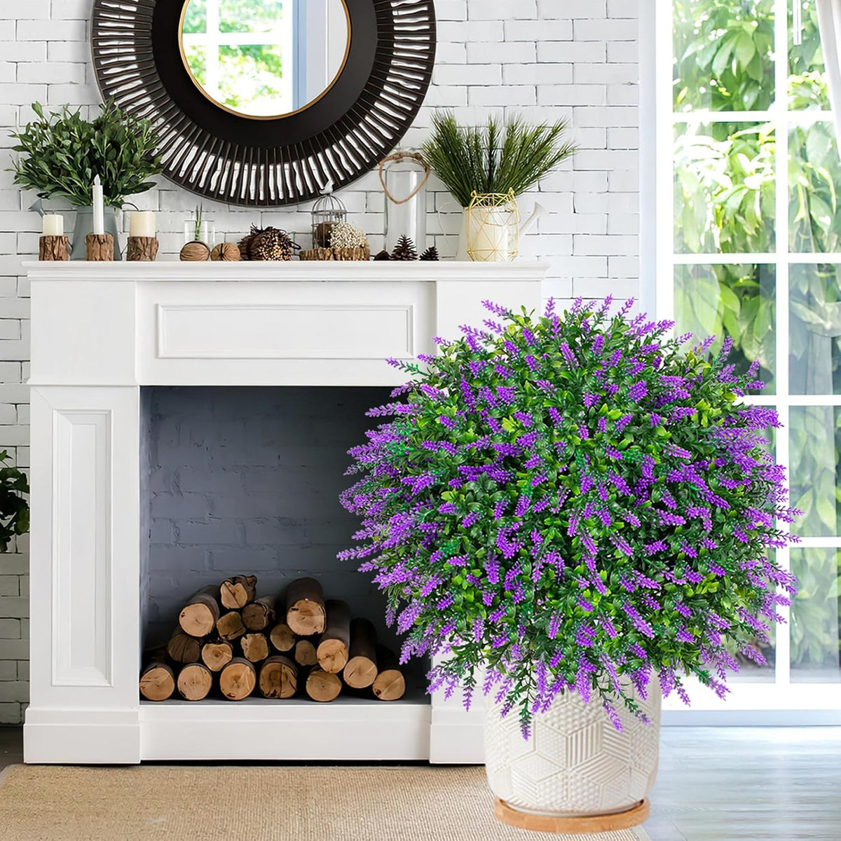 2PCS Faux Boxwood Plants Outdoor Artificial Topiary Ball Trees