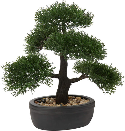 Artificial Bonsai Tree Juniper Faux Plants Indoor Fake Plants Decor with Ceramic Pots for Home Table Office Desk Bathroom Shelf Bedroom Living Room Farmhouse Decorations