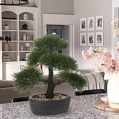 Artificial Bonsai Tree Juniper Faux Plants Indoor Fake Plants Decor with Ceramic Pots for Home Table Office Desk Bathroom Shelf Bedroom Living Room Farmhouse Decorations