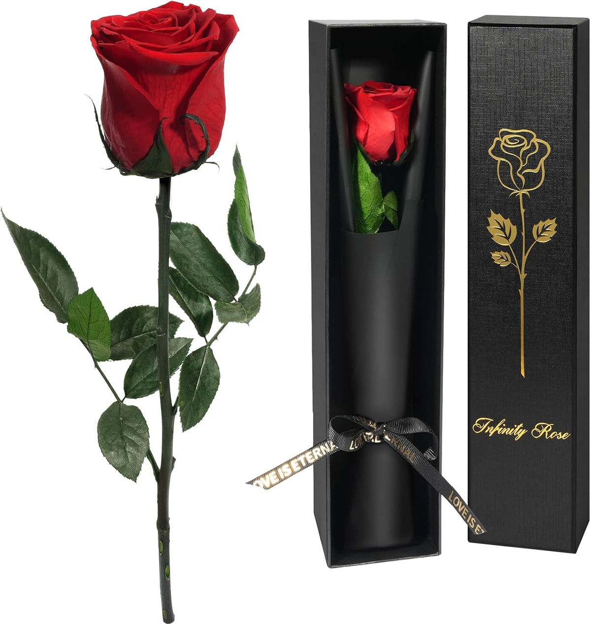 Preserved Flowers Rose Gifts for Women Mom, Mothers Day Rose Flower Gifts for Moms,Forever Real Flowers Mom Birthday Grandma Gifts, Valentines Day Gift for Her Girlfriend Wife Anniversary(Red)