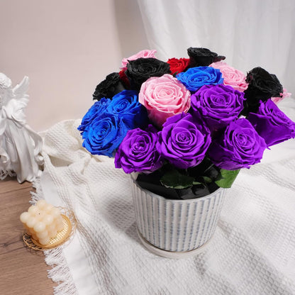 Preserved Flowers Rose Gifts for Women Mom, Mothers Day Rose Flower Gifts for Moms,Forever Real Flowers Mom Birthday Grandma Gifts, Valentines Day Gift for Her Girlfriend Wife Anniversary(Red)