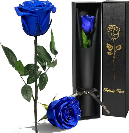 Preserved Flowers Rose Gifts for Women Mom, Mothers Day Rose Flower Gifts for Moms,Forever Real Flowers Mom Birthday Grandma Gifts, Valentines Day Gift for Her Girlfriend Wife Anniversary(Red)