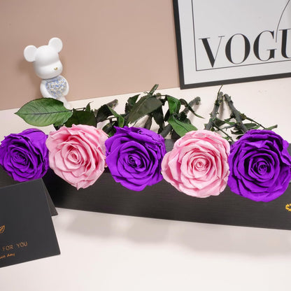 Preserved Flowers Rose Gifts for Women Mom, Mothers Day Rose Flower Gifts for Moms,Forever Real Flowers Mom Birthday Grandma Gifts, Valentines Day Gift for Her Girlfriend Wife Anniversary(Red)