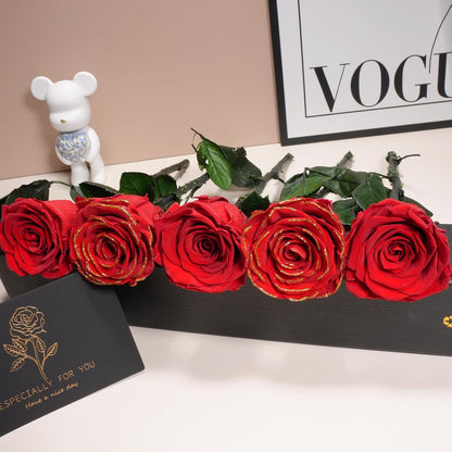 Preserved Flowers Rose Gifts for Women Mom, Mothers Day Rose Flower Gifts for Moms,Forever Real Flowers Mom Birthday Grandma Gifts, Valentines Day Gift for Her Girlfriend Wife Anniversary(Red)