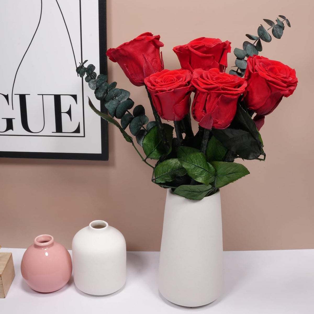 Preserved Flowers Rose Gifts for Women Mom, Mothers Day Rose Flower Gifts for Moms,Forever Real Flowers Mom Birthday Grandma Gifts, Valentines Day Gift for Her Girlfriend Wife Anniversary(Red)