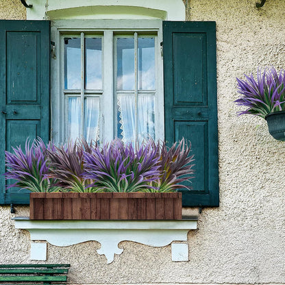 Artificial Plants Flowers Outdoors, UV, Fake Tropical Plants, 8 Pcs | red, artificial grass plants outdoor, tall, uv resistant