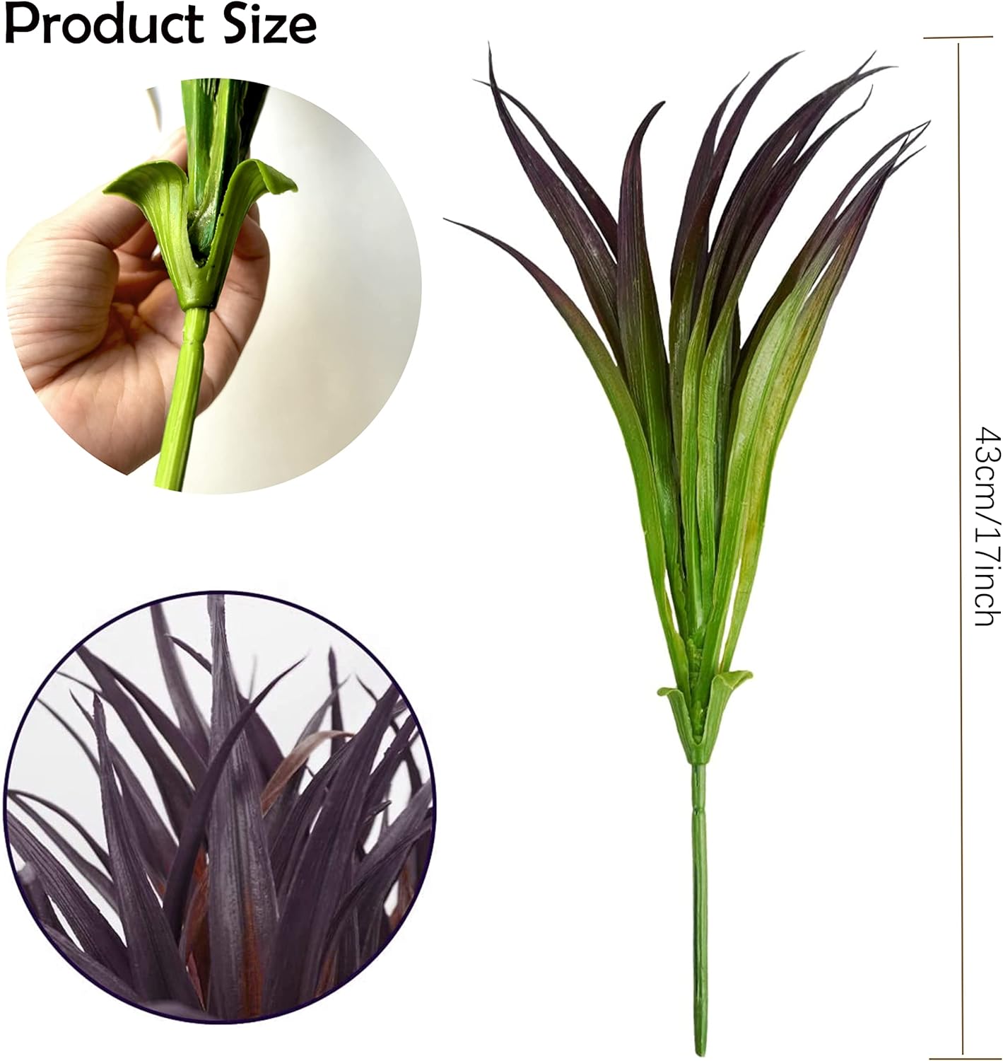 Artificial Plants Flowers Outdoors, UV, Fake Tropical Plants, 8 Pcs | red, artificial grass plants outdoor, tall, uv resistant