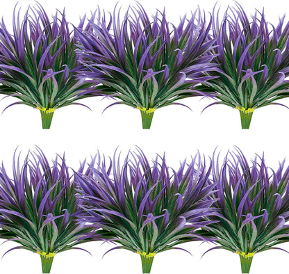 Artificial Plants Flowers Outdoors, UV, Fake Tropical Plants, 8 Pcs | red, artificial grass plants outdoor, tall, uv resistant