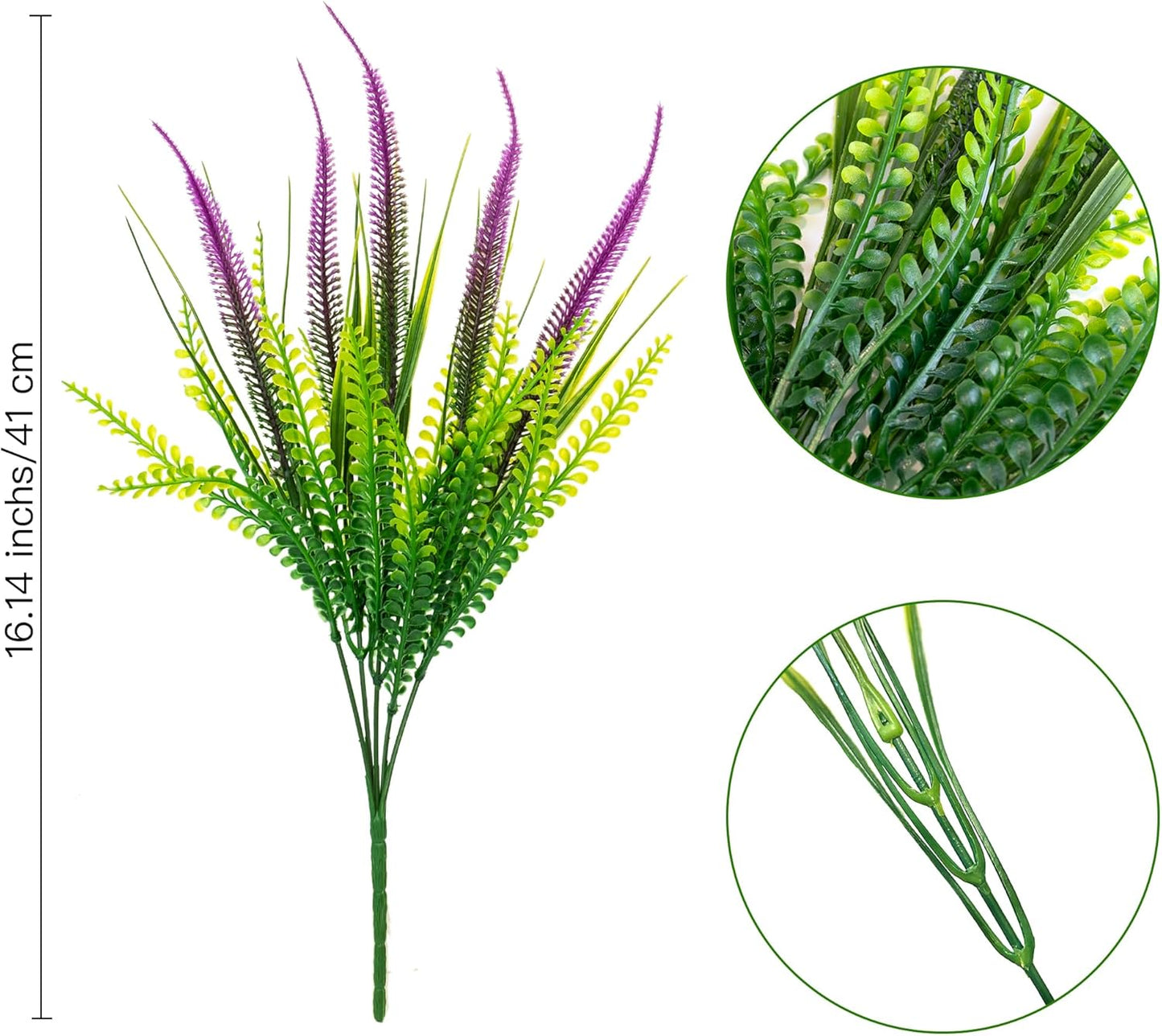 Artificial Plants Flowers Outdoors, UV, Fake Tropical Plants, 8 Pcs | red, artificial grass plants outdoor, tall, uv resistant
