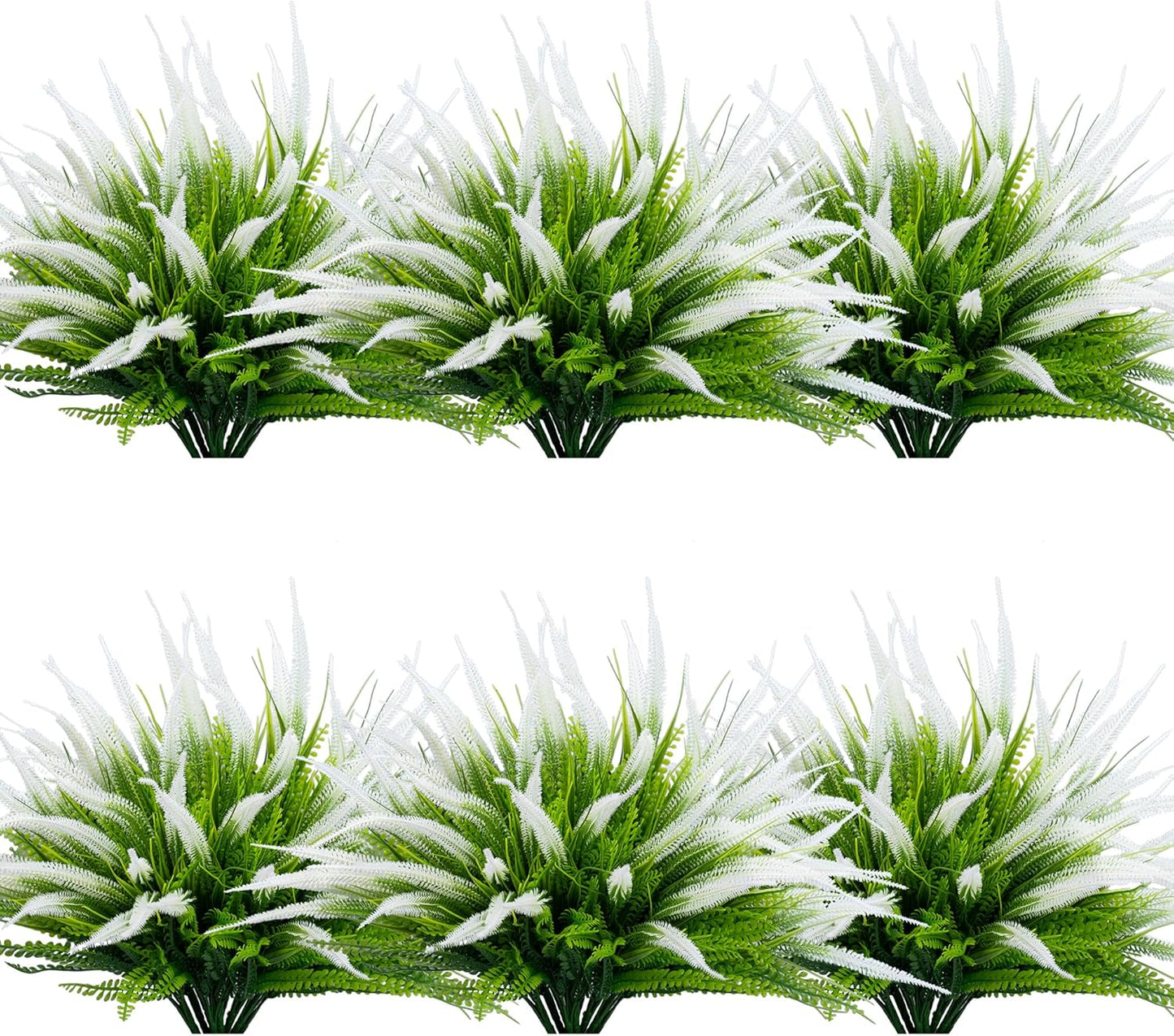 Artificial Plants Flowers Outdoors, UV, Fake Tropical Plants, 8 Pcs | red, artificial grass plants outdoor, tall, uv resistant