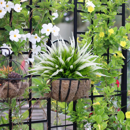Artificial Plants Flowers Outdoors, UV, Fake Tropical Plants, 8 Pcs | red, artificial grass plants outdoor, tall, uv resistant