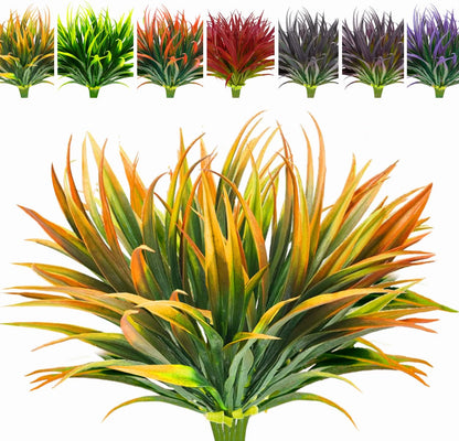 Artificial Plants Flowers Outdoors, UV, Fake Tropical Plants, 8 Pcs | red, artificial grass plants outdoor, tall, uv resistant