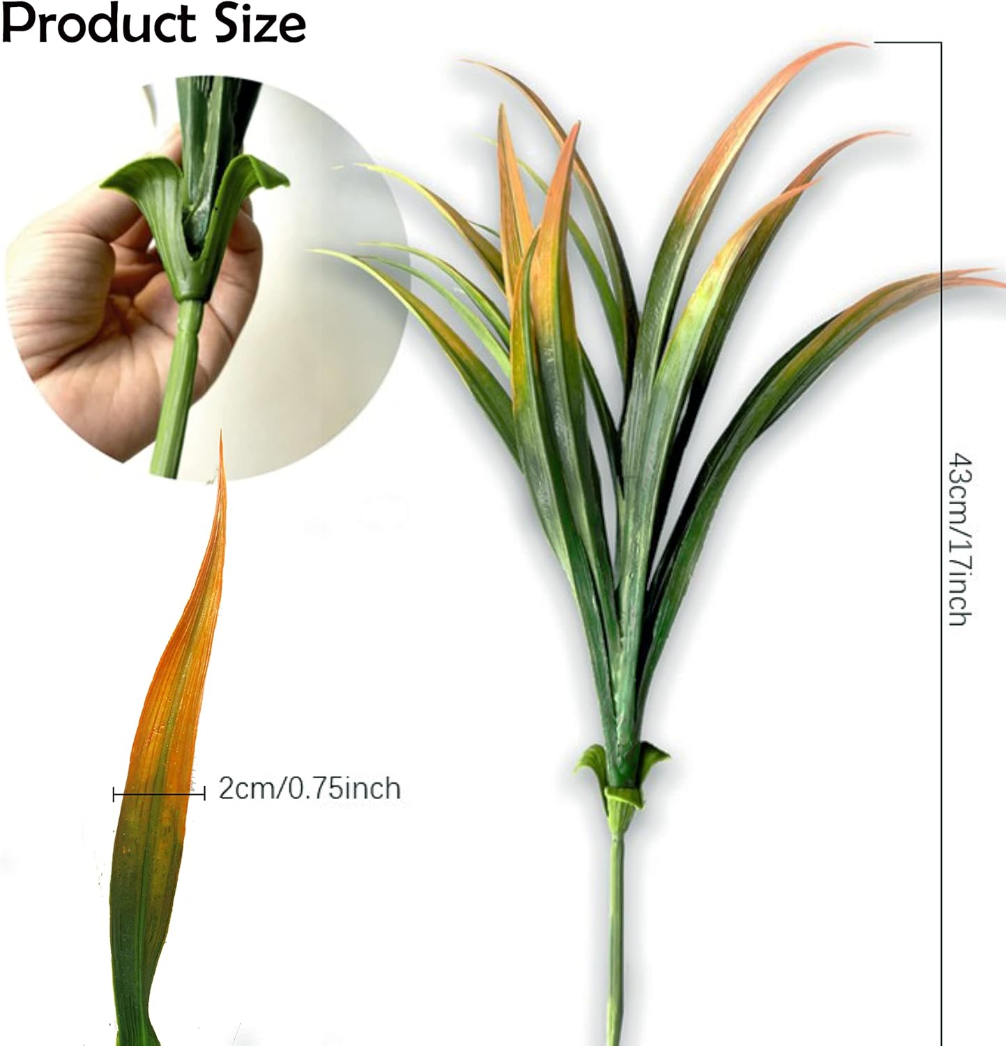Artificial Plants Flowers Outdoors, UV, Fake Tropical Plants, 8 Pcs | red, artificial grass plants outdoor, tall, uv resistant