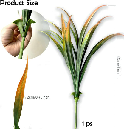 Artificial Plants Flowers Outdoors, UV, Fake Tropical Plants, 8 Pcs | red, artificial grass plants outdoor, tall, uv resistant