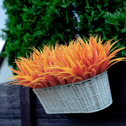 Artificial Plants Flowers Outdoors, UV, Fake Tropical Plants, 8 Pcs | red, artificial grass plants outdoor, tall, uv resistant