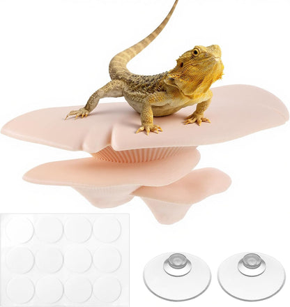 Mushroom Decor Climbing Hold Kit Realistic Terrarium Plants Jumping Spider Habitat Enclosure Decorate Accessories for Leopard Geckos Crested Geckos Tree Frogs Small Lizards