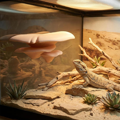 Mushroom Decor Climbing Hold Kit Realistic Terrarium Plants Jumping Spider Habitat Enclosure Decorate Accessories for Leopard Geckos Crested Geckos Tree Frogs Small Lizards