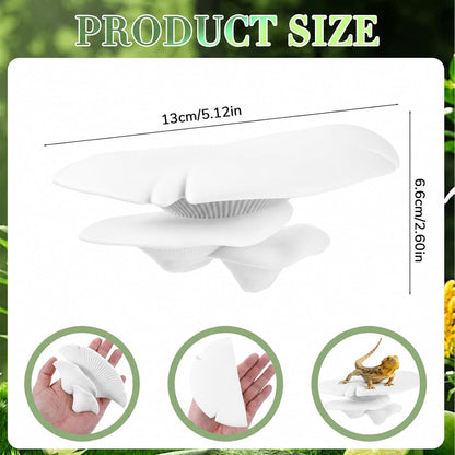 Mushroom Decor Climbing Hold Kit Realistic Terrarium Plants Jumping Spider Habitat Enclosure Decorate Accessories for Leopard Geckos Crested Geckos Tree Frogs Small Lizards