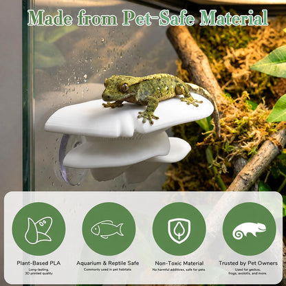 Mushroom Decor Climbing Hold Kit Realistic Terrarium Plants Jumping Spider Habitat Enclosure Decorate Accessories for Leopard Geckos Crested Geckos Tree Frogs Small Lizards