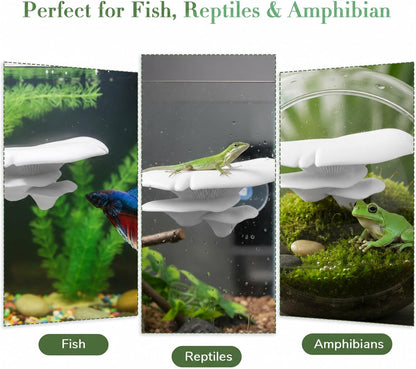 Mushroom Decor Climbing Hold Kit Realistic Terrarium Plants Jumping Spider Habitat Enclosure Decorate Accessories for Leopard Geckos Crested Geckos Tree Frogs Small Lizards