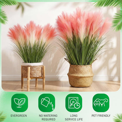 10 Pcs Artificial Lavender Outdoor 31.5" Tall Faux Flowers Grass Stems UV Resistant Fake Outdoor Plants for Porch Planter Garden Patio Front Door Home Wedding Decor