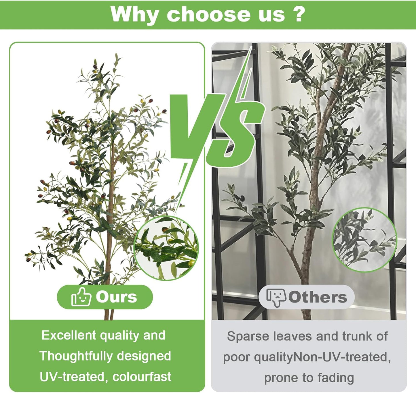 6FT Artificial Olive Tree Indoor Faux Olive Trees with Flower Pot Panda Toy | Branches and Fruits, Suitable for Interior Home, Outdoor Patio, and Office, Comes with Cute Panda Ornament Gift,Does not fade