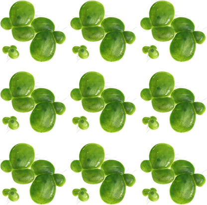 Artificial Duckweed Plants 36Pcs Floating Aquarium Decor Plastic Water Plants for Fish Tanks Pond Decoration Realistic Green Mini Fish Decor