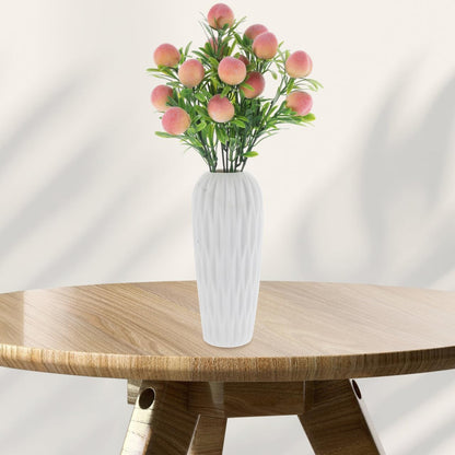 Artificial Peach Branches 2 Pcs Faux Peach Stems with Pink Flowers for Home Decor Vase Fillers Floral Arrangements Party Decorations 12.79X3.94X3.94 Inches