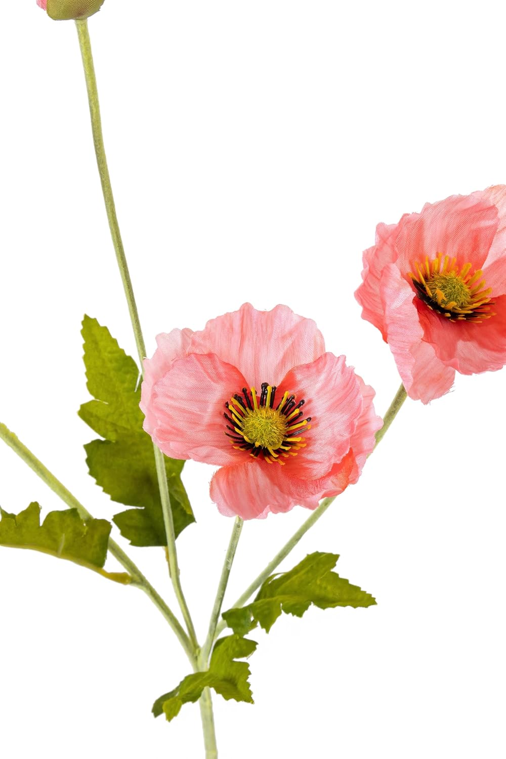 22.4" Realistic Artificial Silk Poppy Flowers Stems (12, Red) | 12-pack 22.4" realistic artificial silk poppy flowers. Silk petals perfect for romantic gifts & holiday tributes.