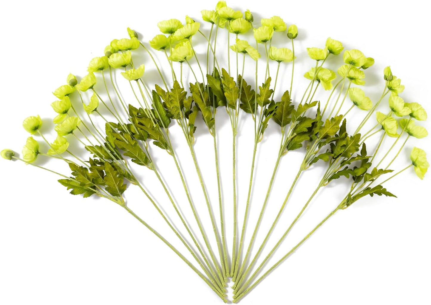 22.4" Realistic Artificial Silk Poppy Flowers Stems (12, Red) | 12-pack 22.4" realistic artificial silk poppy flowers. Silk petals perfect for romantic gifts & holiday tributes.