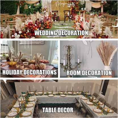 100Pcs Pampas Grass Boho Home Decor 17 inch Natural Dried Flowers-Pampas Grass Contains Bunny Tails White Pampas Brown Pampas.Boho Decor for Farmhouse Wedding Boho Wall Bathroom Office Kitchen…