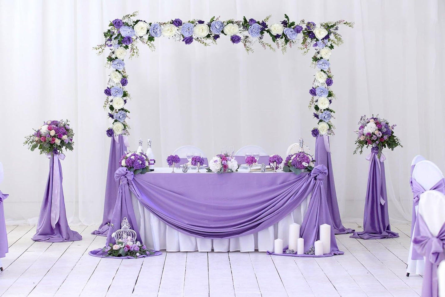 2 Pack Artificial Peony Flower Garland - 6ft Silk Peony Pink Flower Garland for Wedding Party Table Decoration (2, Pink)