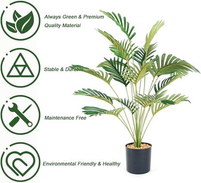 28" 2 Pack Artificial Palm Tree with Pot