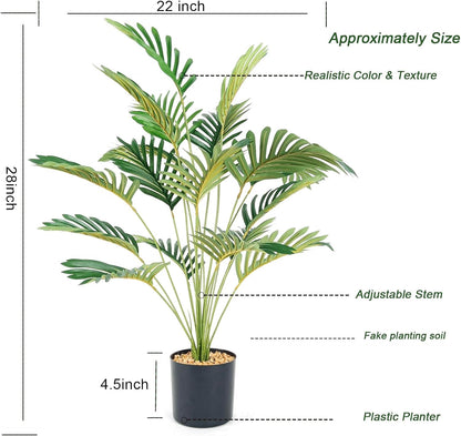 28" 2 Pack Artificial Palm Tree with Pot