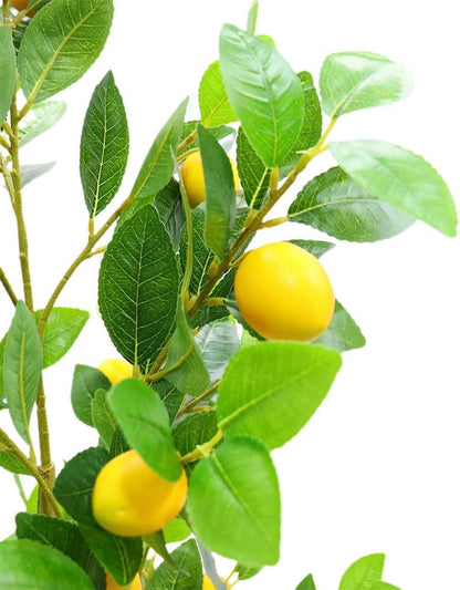 5FT Artificial Lemon Tree Potted That Look Real, Faux Lemons Citrus Plants with Yellow Fake Lemons Fruits in Pot, Indoor Tall Artificial Trees for Home Office Kitchen Decor Party Wedding Christmas