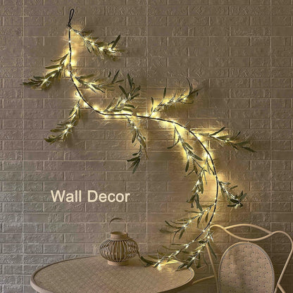 Lighted Fall Garland with Timer 6FT 24 Warm White LED, Maple Leaf Vine with Lights Battery Operated for Mantle Fireplace Autumn Thanksgiving Harvest Decoration Indoor Outdoor