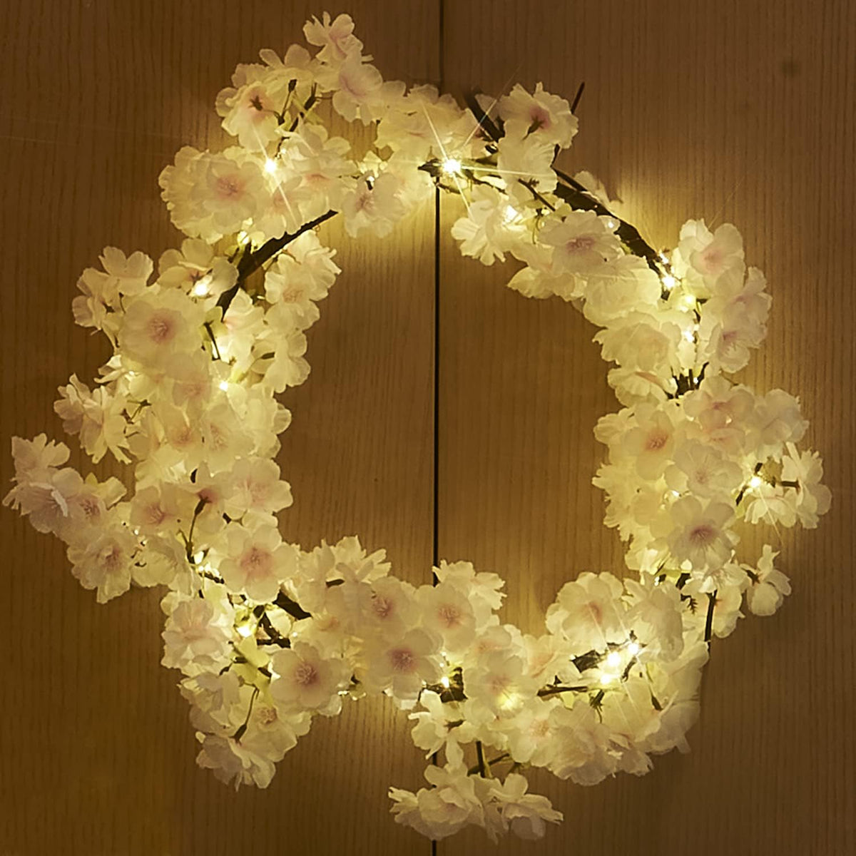 Lighted Fall Garland with Timer 6FT 24 Warm White LED, Maple Leaf Vine with Lights Battery Operated for Mantle Fireplace Autumn Thanksgiving Harvest Decoration Indoor Outdoor