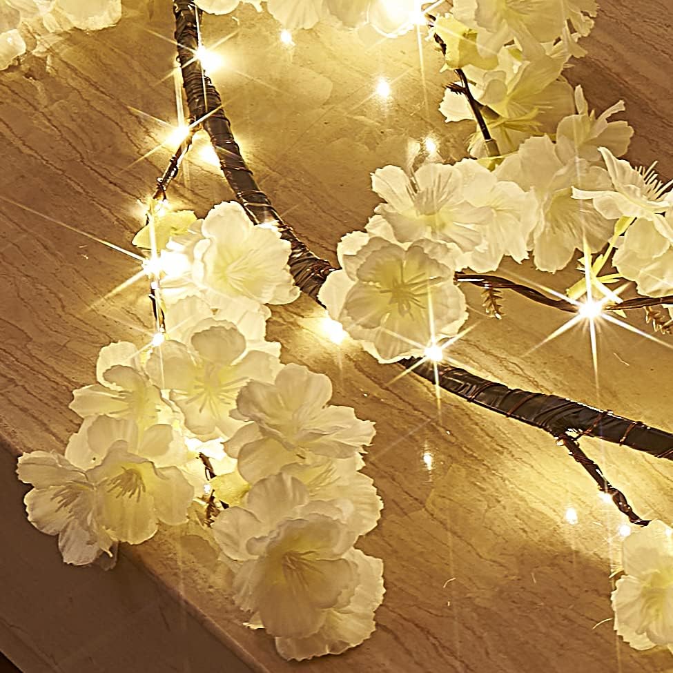 Lighted Fall Garland with Timer 6FT 24 Warm White LED, Maple Leaf Vine with Lights Battery Operated for Mantle Fireplace Autumn Thanksgiving Harvest Decoration Indoor Outdoor