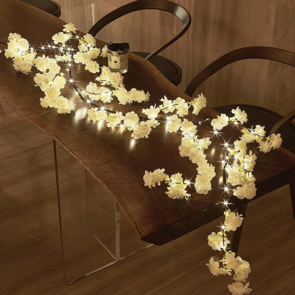 Lighted Fall Garland with Timer 6FT 24 Warm White LED, Maple Leaf Vine with Lights Battery Operated for Mantle Fireplace Autumn Thanksgiving Harvest Decoration Indoor Outdoor