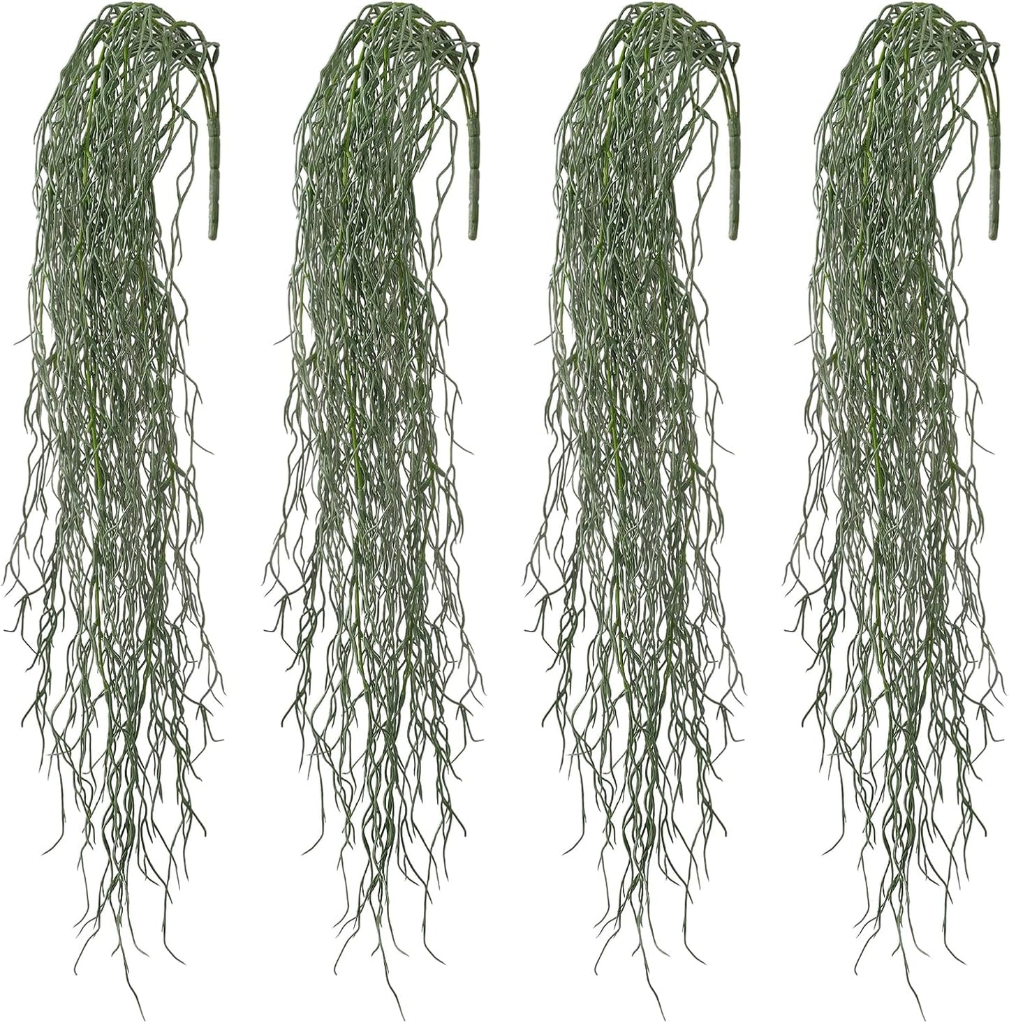 6 Pcs Artificial Succulents Hanging Plants, Fake String of Pearls Greenery Plants, Decoration for Wall, Home, Backdrop, Garden, Indoor and Outdoor
