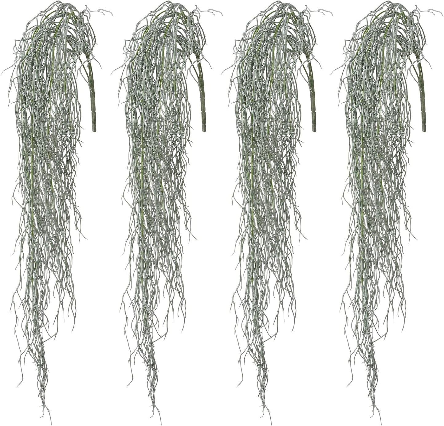 6 Pcs Artificial Succulents Hanging Plants, Fake String of Pearls Greenery Plants, Decoration for Wall, Home, Backdrop, Garden, Indoor and Outdoor