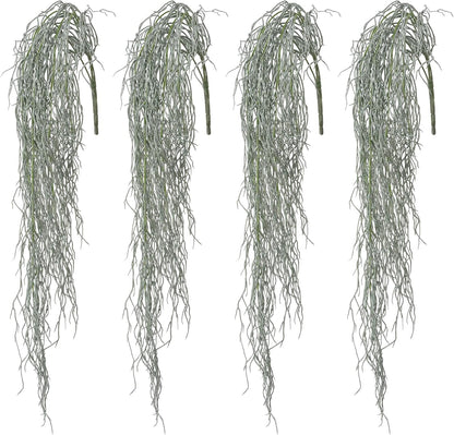 6 Pcs Artificial Succulents Hanging Plants, Fake String of Pearls Greenery Plants, Decoration for Wall, Home, Backdrop, Garden, Indoor and Outdoor
