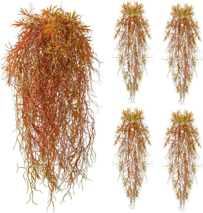 6 Pcs Artificial Succulents Hanging Plants, Fake String of Pearls Greenery Plants, Decoration for Wall, Home, Backdrop, Garden, Indoor and Outdoor