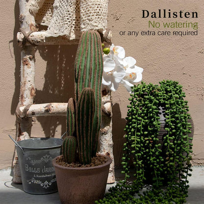 6 Pcs Artificial Succulents Hanging Plants, Fake String of Pearls Greenery Plants, Decoration for Wall, Home, Backdrop, Garden, Indoor and Outdoor